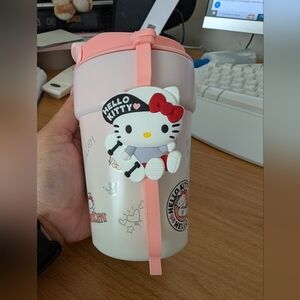 NIB - Licensed Sanrio - Hello Kitty Travel Coffee Tumber / Thermos / Drinkware